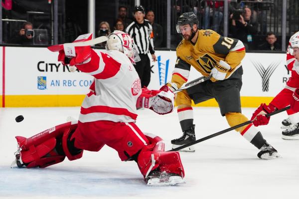 Tomas Hertl’s hat trick propels Knights past Red Wings