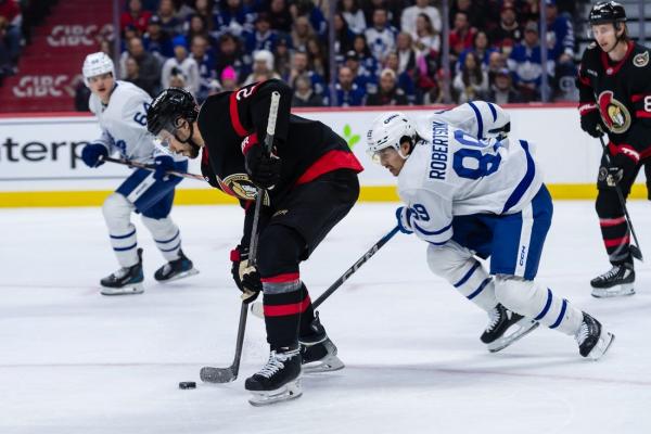 Sens break out of scoring slump, top Leafs