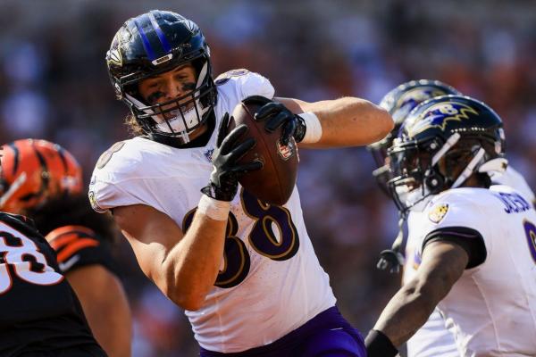 Report: Ravens TE Charlie Kolar played with broken arm