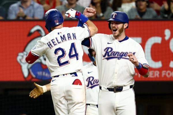 Michael Helman hits homer, robs another to lift Rangers past Brewers