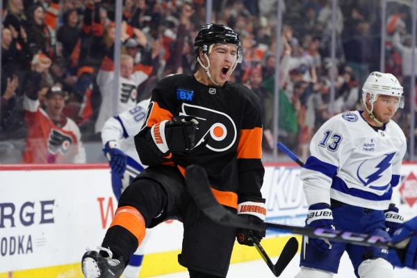 Flyers’ Owen Tippett hits shootout winner to beat Lightning