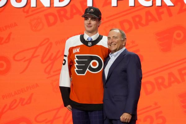 Report: Flyers’ top draft pick Porter Martone to play at Michigan St.