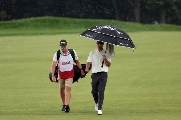 Final round of U.S. Open interrupted by weather delay