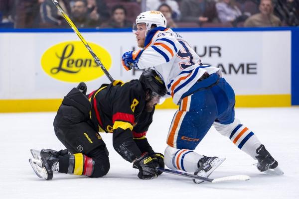 Oilers, without Connor McDavid, meet Canucks again