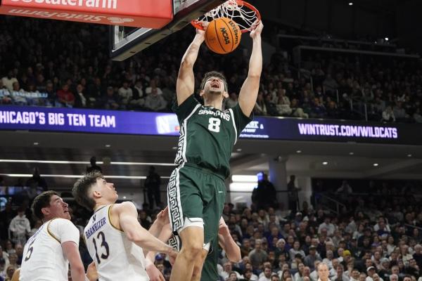 Top 25 roundup: Michigan State’s win streak hits nine