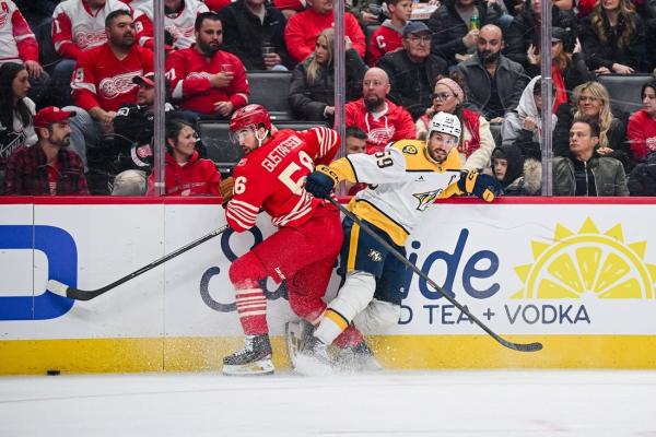 Predators double up Red Wings to end 3-game skid
