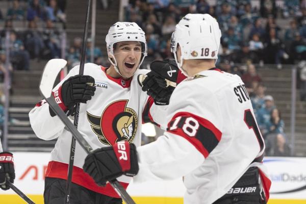 Tim Stutzle nets late winner to get Senators past Sharks
