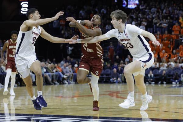 Virginia breaks five-game losing streak, beats stumbling Boston College