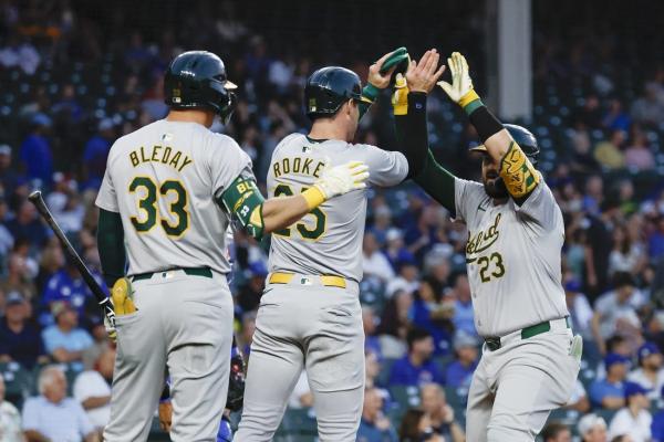 A’s use pair of HRs from Shea Langeliers to top Cubs