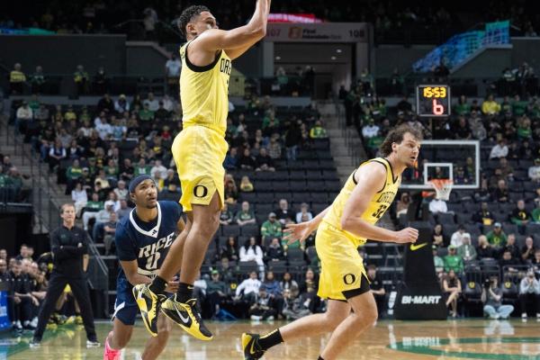 Oregon rallies late behind Nate Bittle to beat Rice