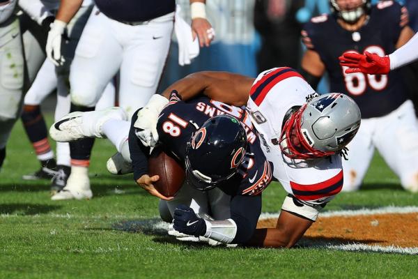 Patriots sack Caleb Williams 9 times, stifle Bears