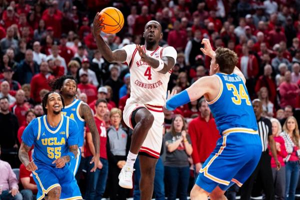 Nebraska, strong at home, tops No. 15 UCLA