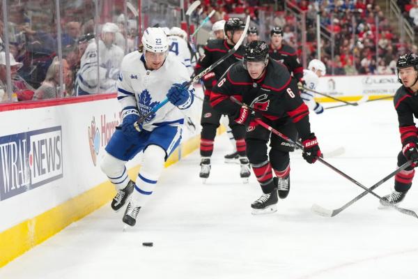 Bobby McMann's 2-goal game sparks Leafs in win over Hurricanes