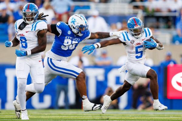Kewan Lacy carries No. 20 Ole Miss to win over Kentucky