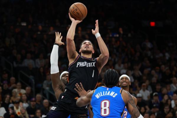 NBA roundup: Devin Booker’s last-second 3 lifts Suns over Thunder