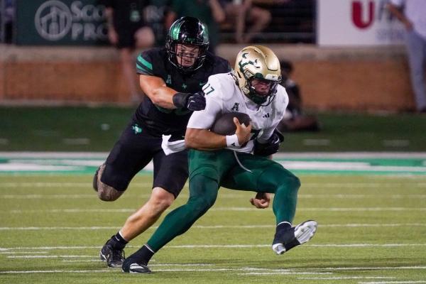 Byrum Brown accounts for 5 TDs as No. 24 USF blasts UNT