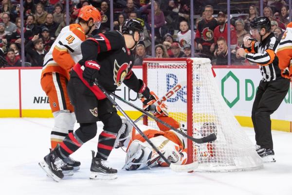 Drake Batherson’s natural hat trick sends Senators past Ducks