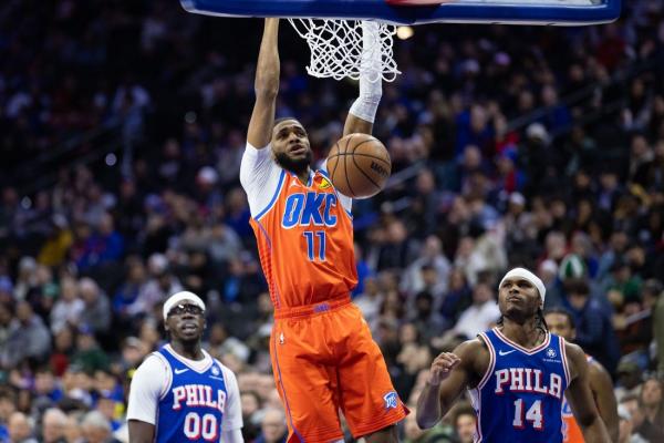 Thunder take advantage of banged-up 76ers for easy win thumbnail