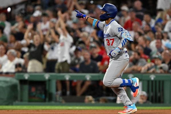 Dodgers use two-run eighth inning to put away Red Sox