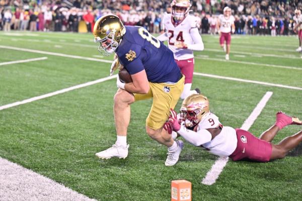 Riley Leonard, No. 10 Notre Dame pound Florida State 52-3