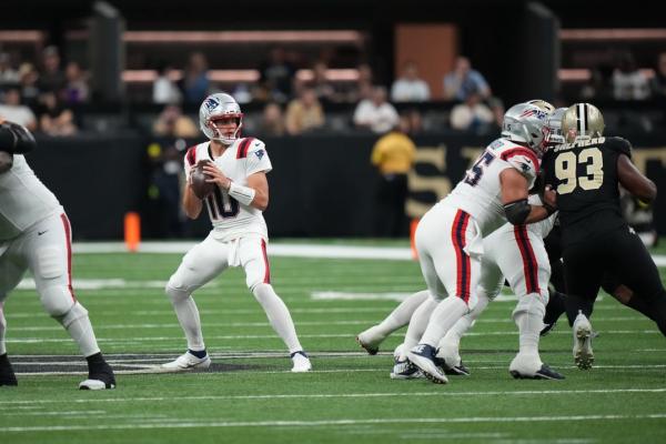 Drake Maye’s big day gifts Patriots third straight, win over Saints
