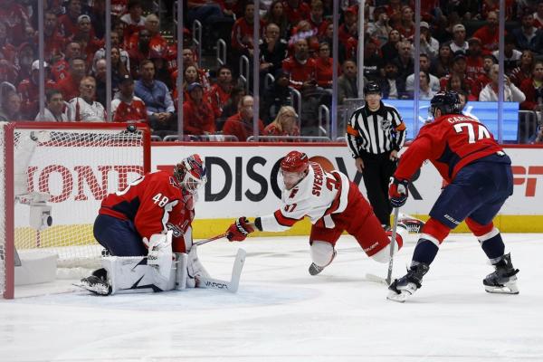 Logan Thompson, Capitals even series with Hurricanes