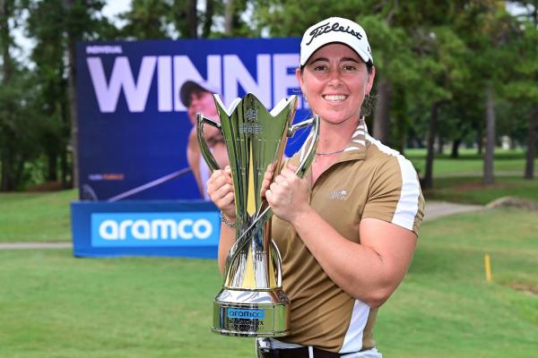 Nuria Iturrioz rides late surge to win Aramco Houston Championship