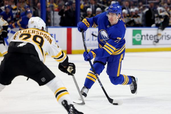 Sabres get two hat tricks in 7-2 thumping of Bruins