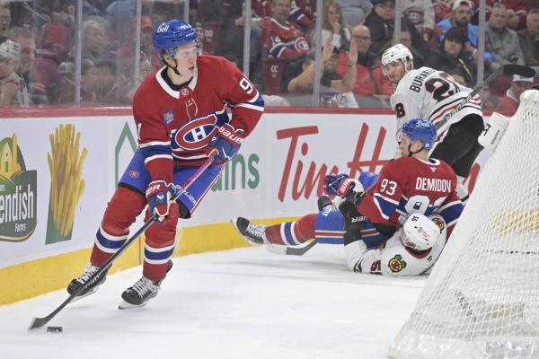 Zachary Bolduc's 2-goal night carries Canadiens past Blackhawks