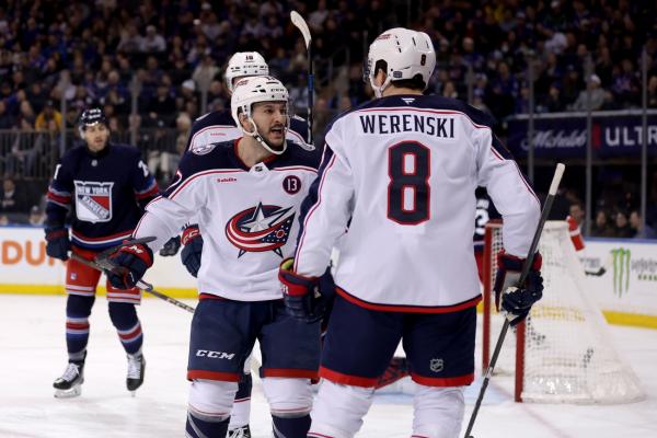 Adam Fantilli’s hat trick helps Blue Jackets topple Rangers