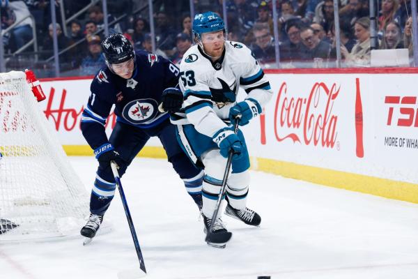 Jets score late to force OT, win on Mark Scheifele goal over Sharks