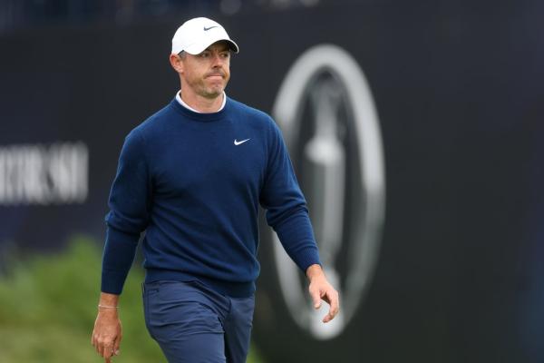 Rory McIlroy laughs off bizarre shot that digs up second golf ball