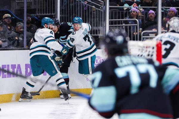Jaden Schwartz (2 goals), Kraken take bite out of Sharks