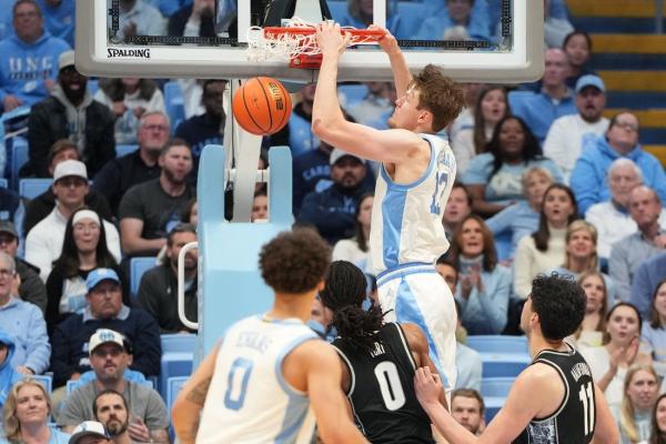No. 16 North Carolina rides two double-doubles past Georgetown