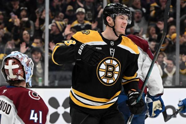 Morgan Geekie (two goals) fuels Bruins’ win over Avalanche