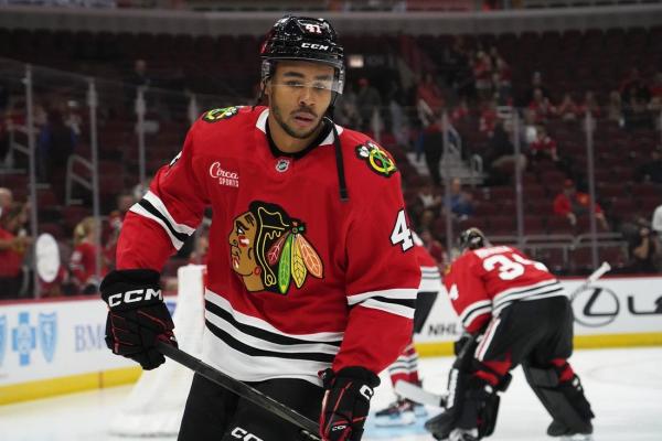 Jets, Blackhawks swap defensemen