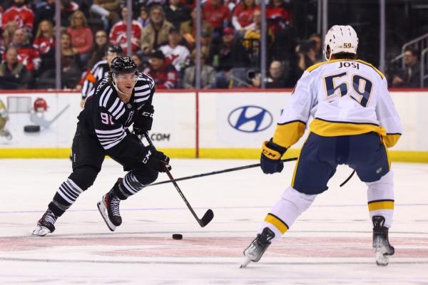 Devils ride Nico Hischier’s hat trick to win over Predators