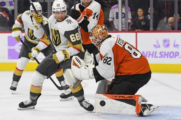 Knights come back from 3-0 deficit, then top Flyers in SO