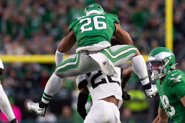 Saquon Barkley hurdles way on to ‘Madden 26’ cover