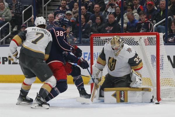 Adin Hill, Golden Knights shutout Blue Jackets in win