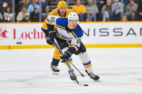 Blues’ F Dylan Holloway has surgery; D Torey Krug might not return