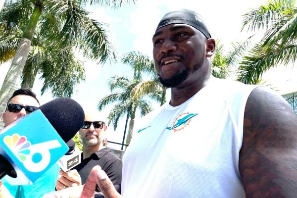 Dolphins OL Bayron Matos remains hospitalized in stable condition
