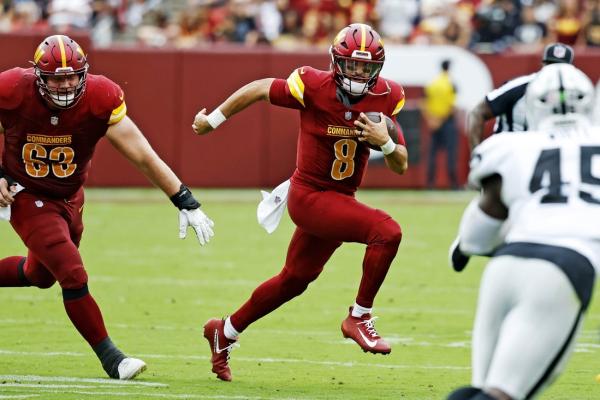 Without Jayden Daniels, Commanders run all over Raiders