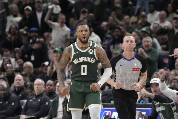 Bucks star G Damian Lillard injures left leg, out vs. Pacers in Game 4