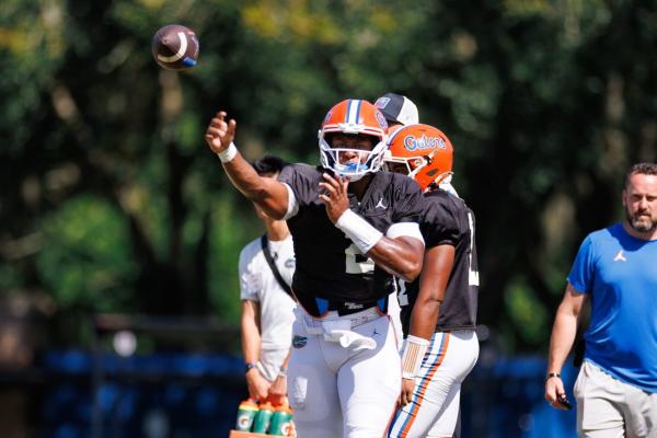 Florida QB DJ Lagway takes first 11-on-11 reps of camp