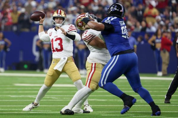 Brock Purdy’s 5-TD night powers 49ers past Colts