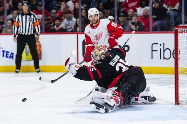 Linus Ullmark’s 48 saves help Senators extend streak with win over Red Wings