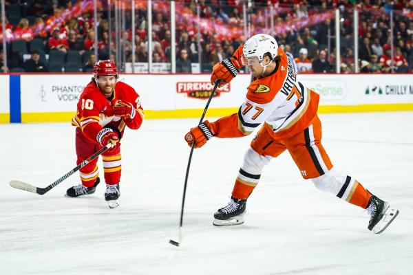 Matt Coronato’s hat trick fuels Flames vs. Ducks