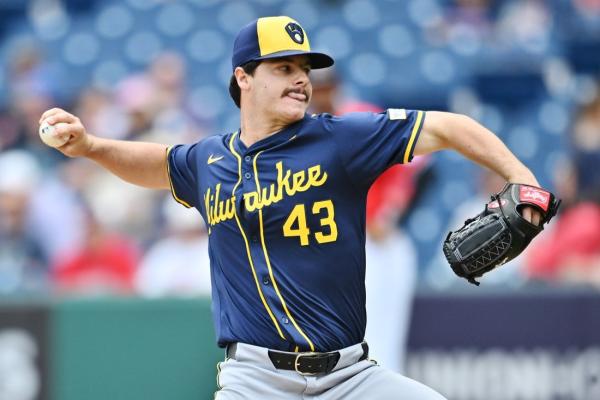 Rhys Hopkins’ big day fuels Brewers’ 9-5 win over Guardians