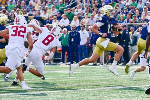 Riley Leonard (4 TDs), No. 11 Notre Dame steamroll Stanford